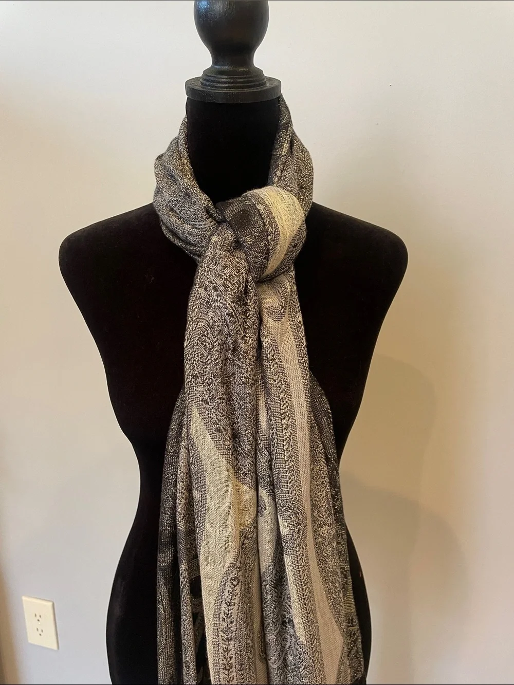 Black glitter really nice scarf like new
